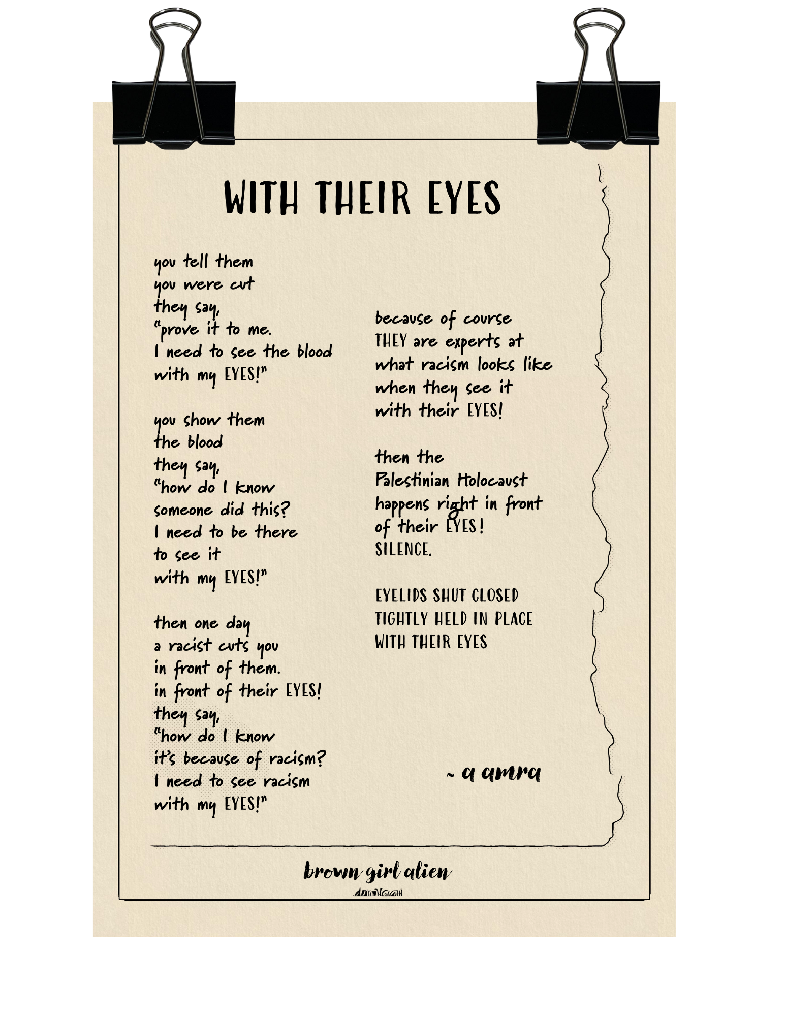 Eyes Poem - Print